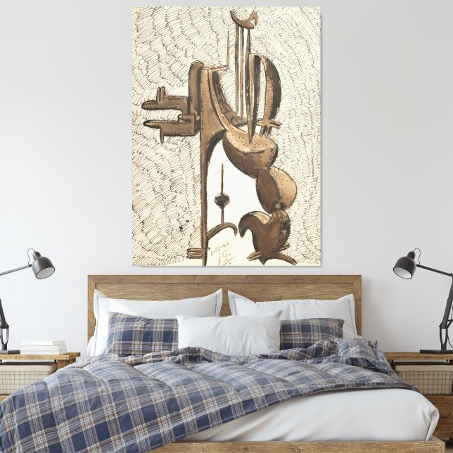 Personnage puissant  canvas print (Insitu(Bedroom))