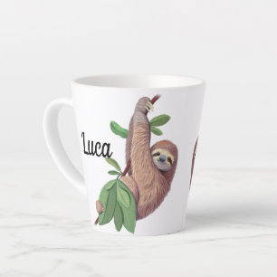 Personnalisable Sloth Latte Mug