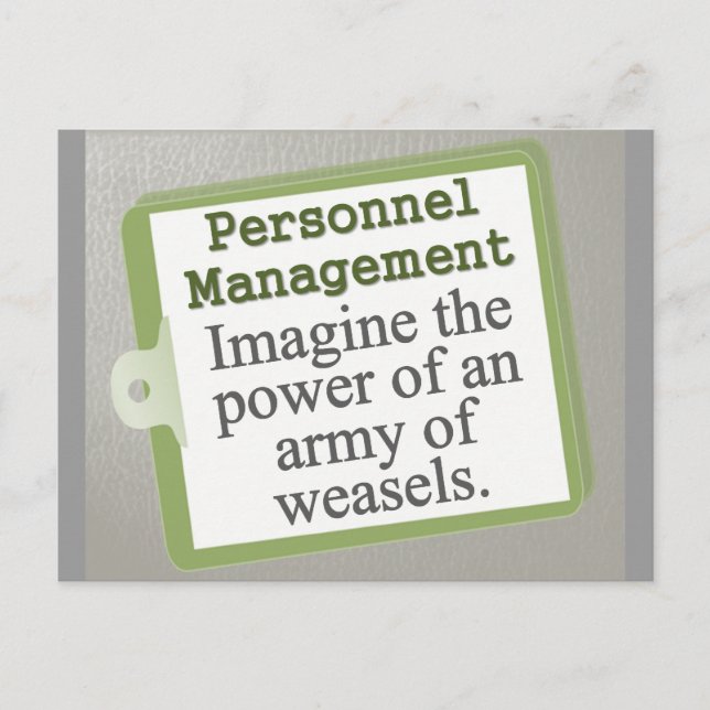 Personnel Management  Postcard (Front)