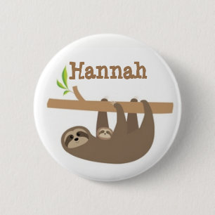 Personnfunctioning Sloth 6 Cm Round Badge