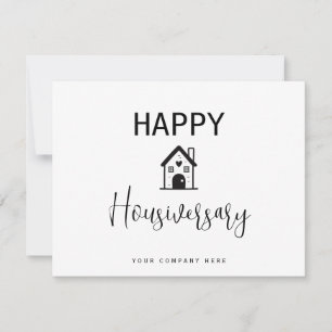 Persononalized Happy Housiversary Heart Realty  Card