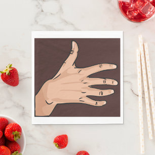 Persons Hand Paper Napkins