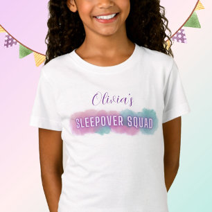 Personzalised Sleepover Squad T-Shirt Pastels