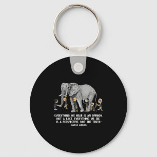 Perspective Quote Marcus Aurelius Elephant Illustr Key Ring