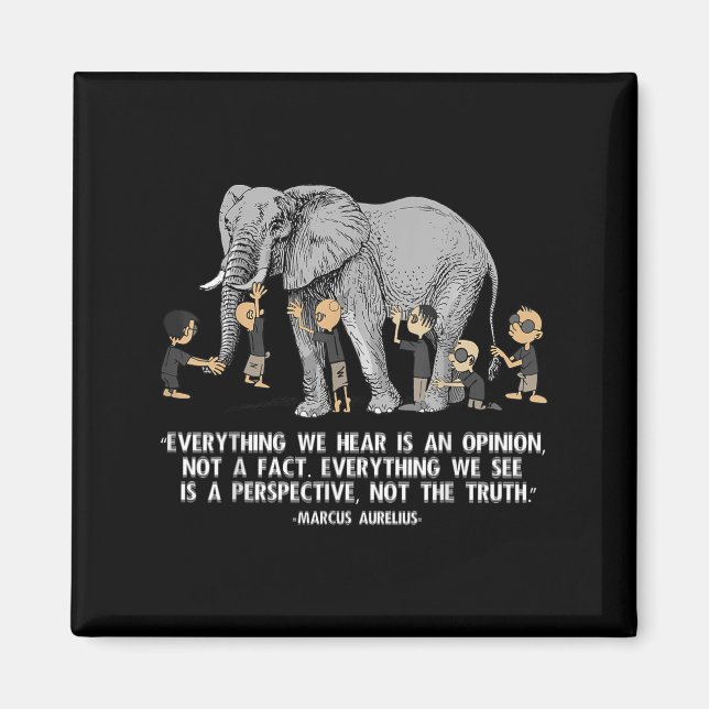Perspective Quote Marcus Aurelius Elephant Illustr Magnet (Front)