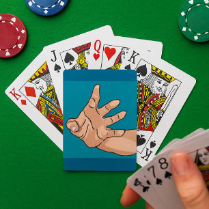 Perspective Reaching Hand Playing Cards