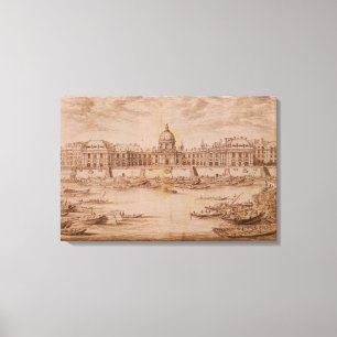 Perspective View of College des Quatre-Nations Canvas Print