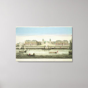 Perspective View of Greenwich Hospital on the Tham Canvas Print