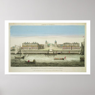 Perspective View of Greenwich Hospital on the Tham Poster