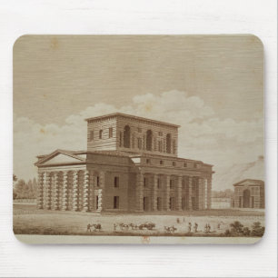 Perspective view of the house of the director mouse mat