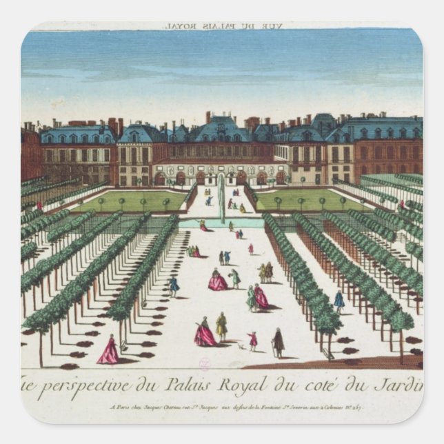 Perspective view of the Palais Royal Square Sticker (Front)