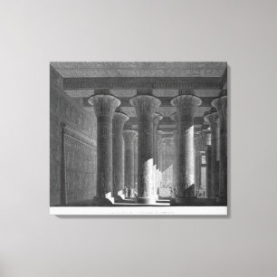 Perspective view of the portico interior, Esne (La Canvas Print