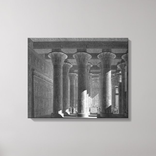 Perspective view of the portico interior, Esne (La Canvas Print (Front)