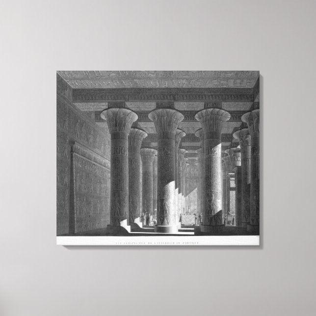 Perspective view of the portico interior, Esne (La Canvas Print (Front)