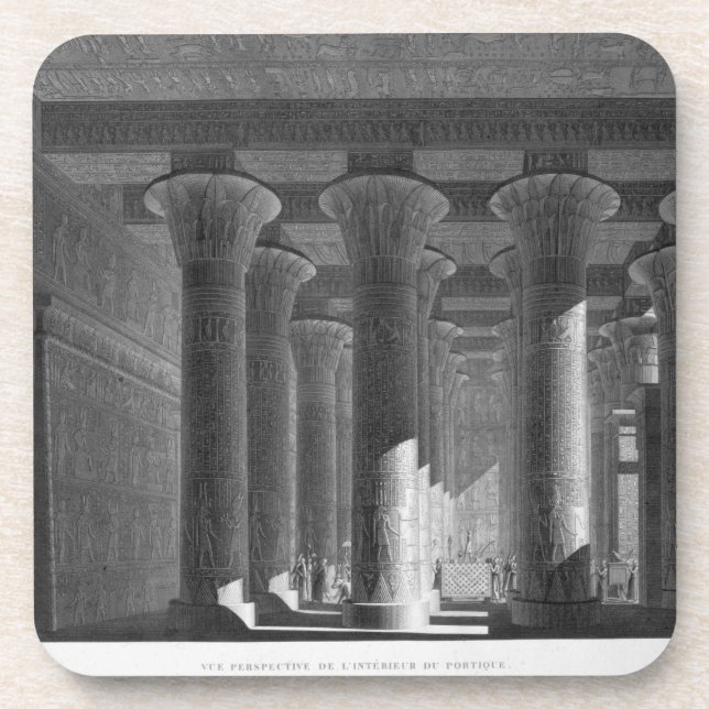 Perspective view of the portico interior, Esne (La Coaster (Front)