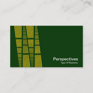 Perspectives v2 - Amber and White on Dark Green Business Card