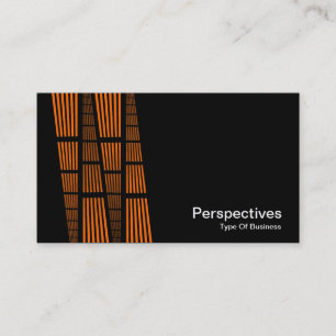 Perspectives v2 - Orange and White on Black Business Card