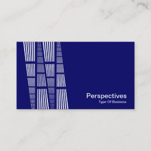 Perspectives v2 - White on Deep Navy Business Card