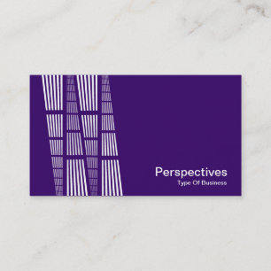 Perspectives v2 - White on Deep Purple Business Card