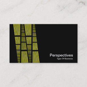 Perspectives v2 - Yellow and White on Black Business Card