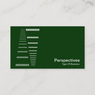 Perspectives - White on Dark Green Business Card