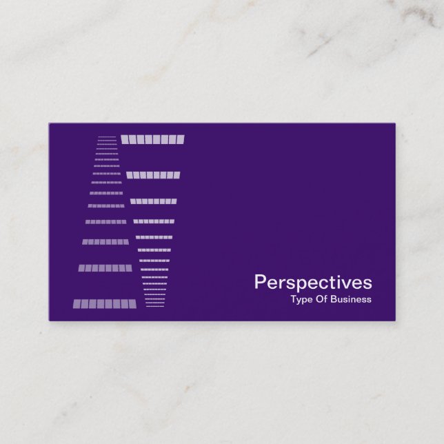 Perspectives - White on Deep Purple Business Card (Front)