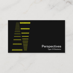 Perspectives - Yellow and White on Black Business Card