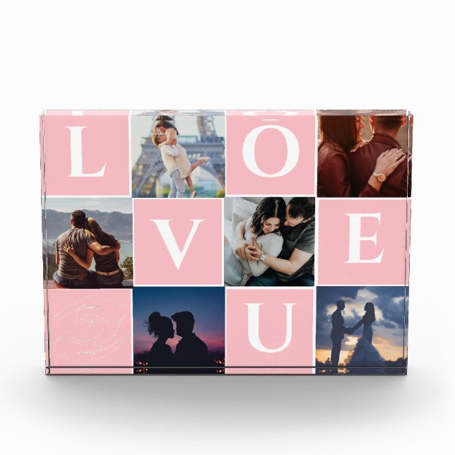 PERSSONALIZED COUPLE PHOTO COLLAGE GIFT FOR SPOUSE BLOCK (Front)
