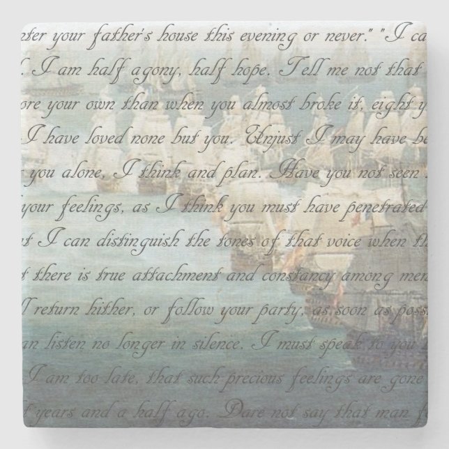 Persuasion Letter Stone Coaster (Front)