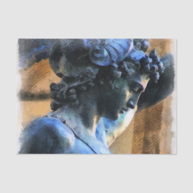 Persus Sculptture Illustraation Tissue Paper (Front)