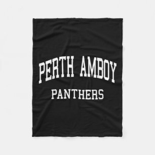 Perth Amboy High School Hs Perth Amboy Nj Retro Sr Fleece Blanket