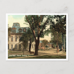 Perth Amboy NJ City Hall 1909 Vintage Style Postcard