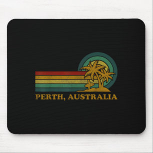 Perth Australia Beach Family Summer Vacation Palm Mouse Mat