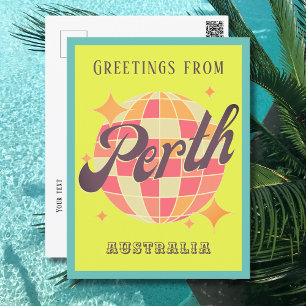 Perth Australia colourful greeting card