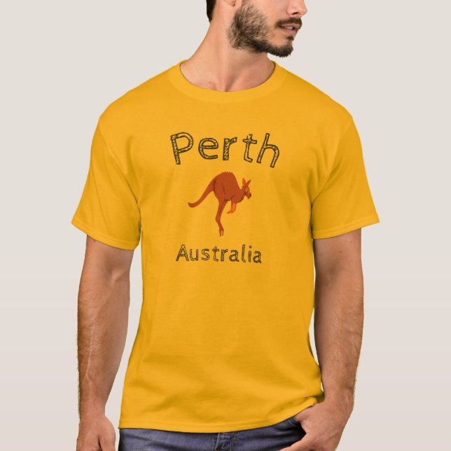 Perth Australia Kangaroo 2 T-Shirt (Front)