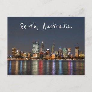 Perth, Australia, Skyline by night Postcard