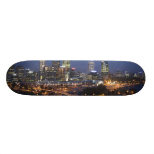 Perth, Australia. View of downtown Perth from Skateboard