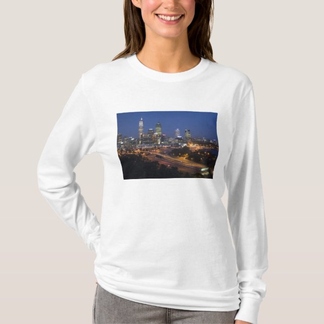 Perth, Australia. View of downtown Perth from T-Shirt (Front)
