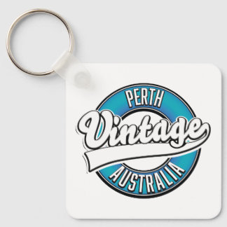 Perth Australia vintage logo Key Ring