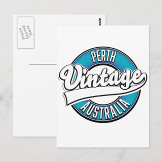 Perth Australia vintage logo Postcard