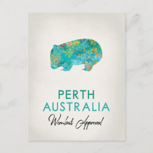 Perth Australia Wombat Postcard