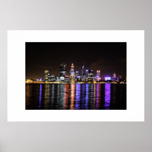 Perth CBD by Night Poster