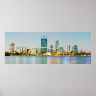 Perth CBD from Mill Point Perth Western Australia Poster