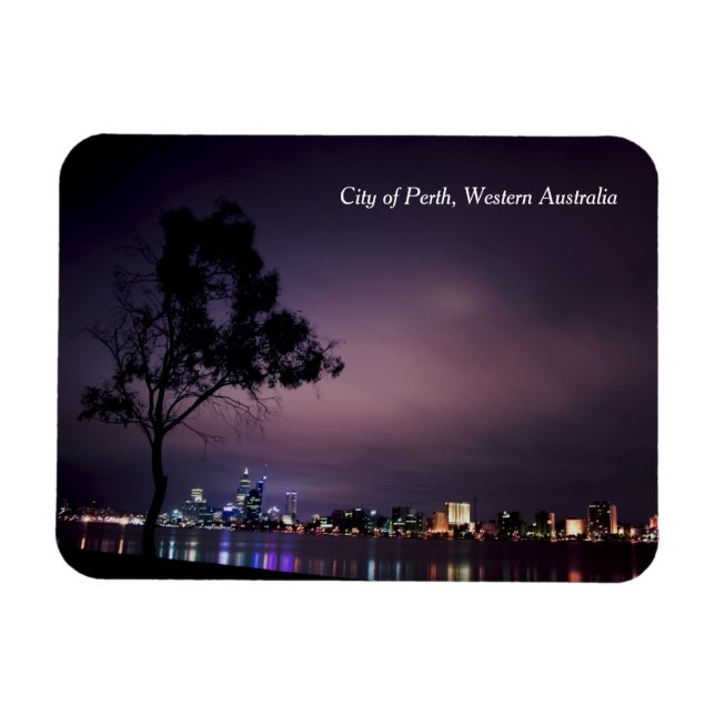 Perth City Lights from South Perth Foreshore Magnet (Horizontal)