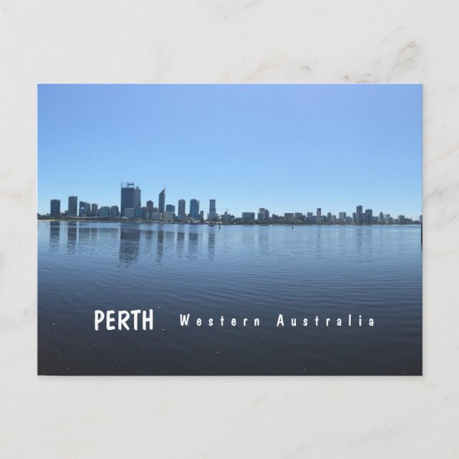 Perth City Skyline Western Australia Postcard (Front)