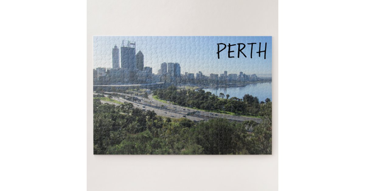 perth city view jigsaw puzzle Zazzle