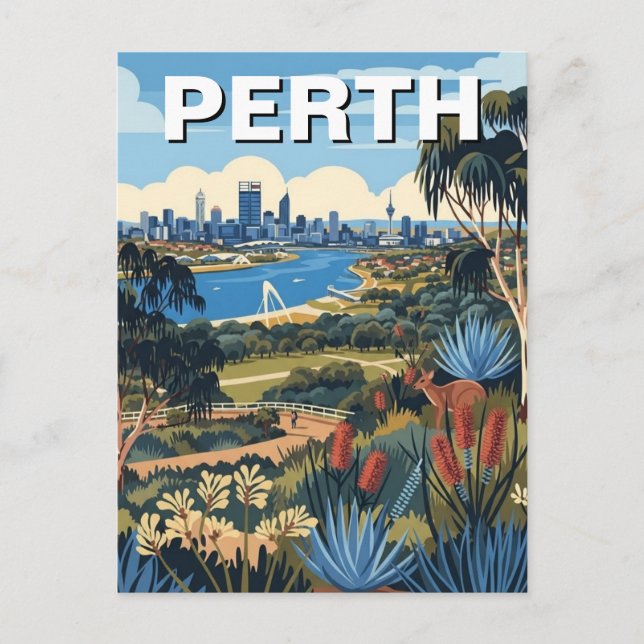Perth King's Park Travel Postcard (Front)