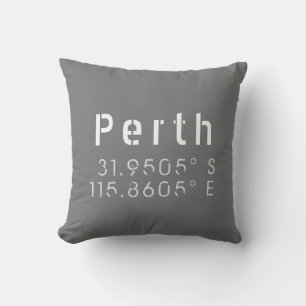 Perth Latitude Longitude Cushion