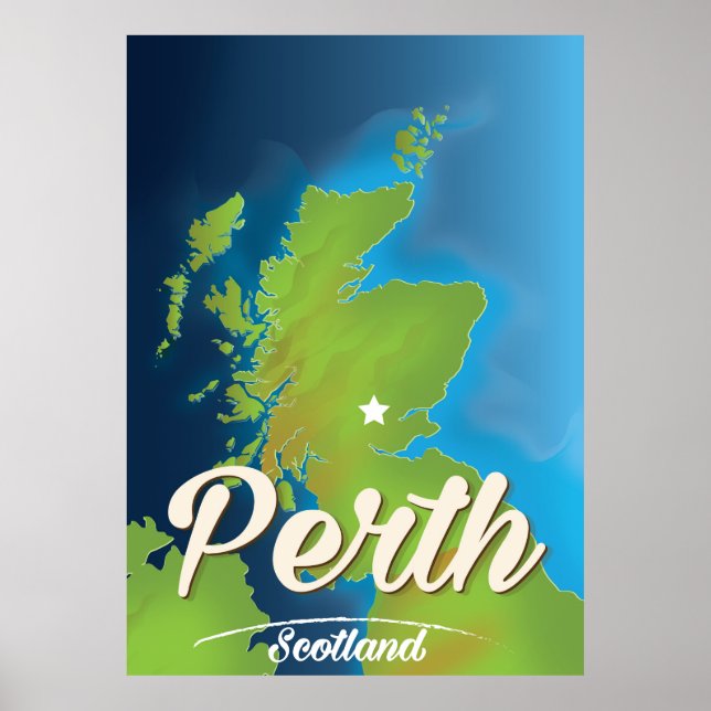 Perth Scotland Travel poster (Front)