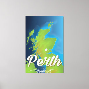 Perth Scotland Travel poster Canvas Print